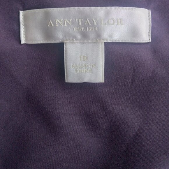 ANN TAYLOR EGGPLANT COLOR STRAPLESS KNEE LENGTH PARTY DRESS - SIZE 10 - Picture 3 of 3